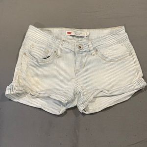 levy shorty-short denim shorts